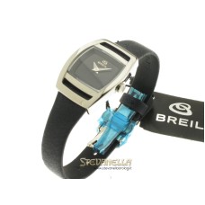 BREIL lady quarzo acciaio cinturino pelle nera 2519251076 new